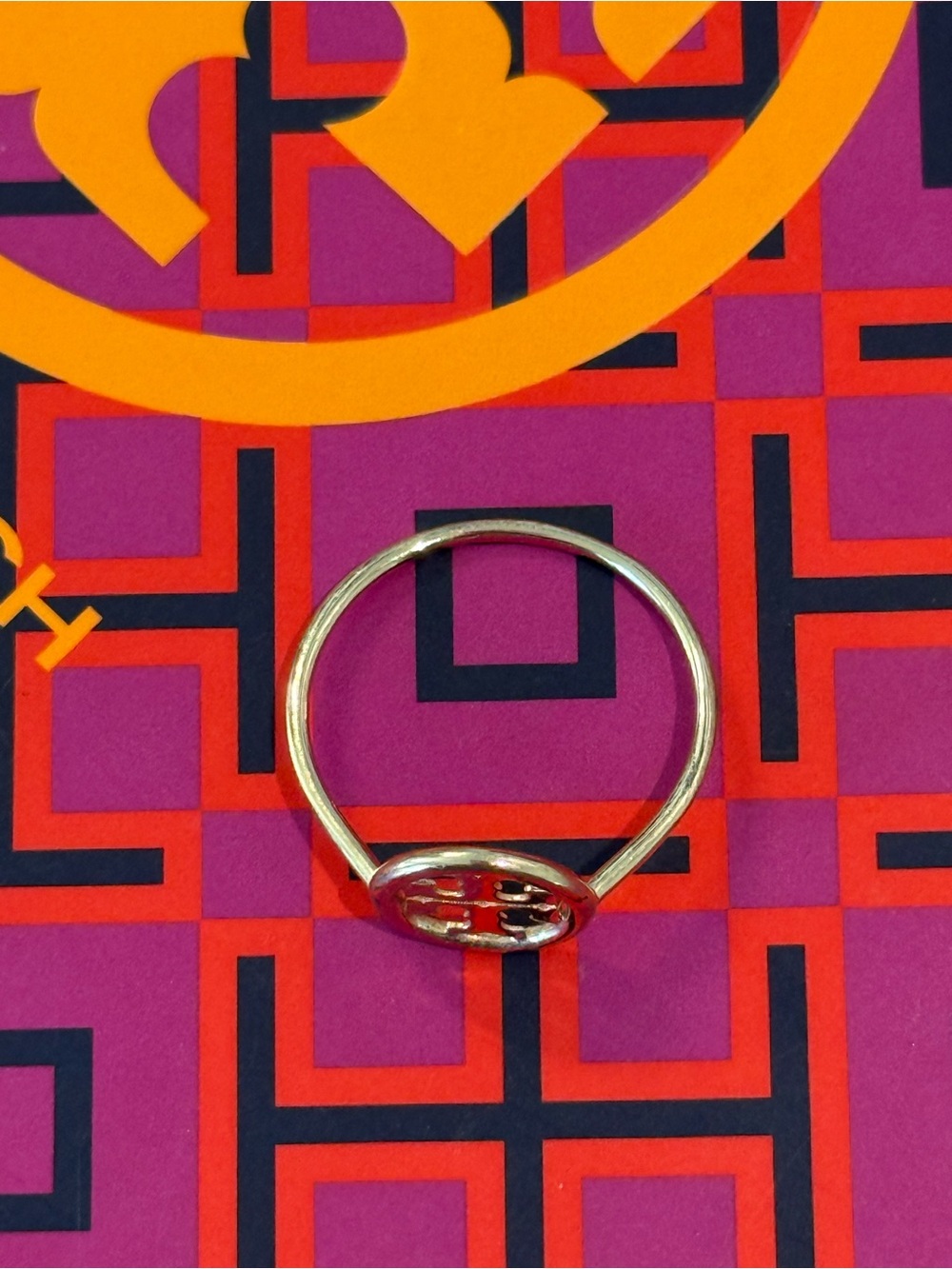TORY BURCH Miller Delicate Ring in 18k Plated Gold Size 7 - Picture 8 of 10
